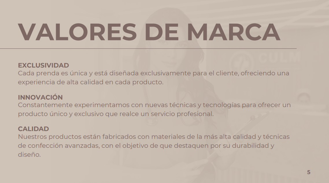 Valores de Uniformes G